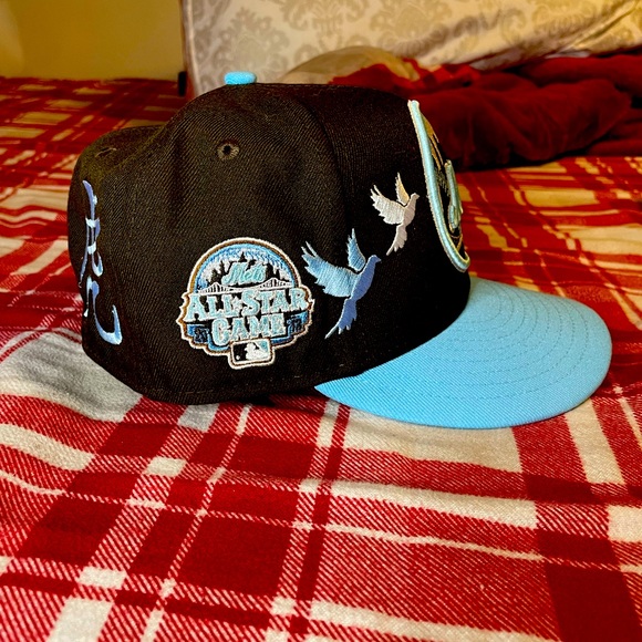 Custom Kanji NY Mets fitted hat size 7 1/8 can make in other sizes. - Picture 2 of 5